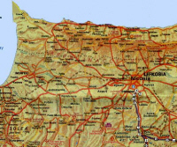 map of Cyprus - Nikosia / Lefkosia region