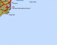 map of cyprus - Larnaca region