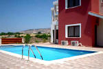 Pool area in Peyia holiday home