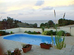 Swimming pool with sea view in Arkamas area in Cyprus