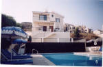 Villa GeorgiaMou stands in a nice position in the Paphos area of Cyprus - there is a sea view as well as a glorious pool