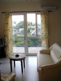 Apartment for holiday let in the centre of Larnaca in Cyprus - view from the window to the real town