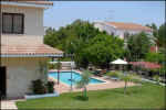 Pool and garden area of Orklini villas near Larnaca in Cyprus
