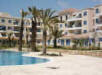 This two bedroom apartment in Paphos is on the 2nd floor and overlooks the communal pool.